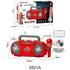 Red Kids Portable Singing Machine Karaoke Boombox Toy with Microphone Flashing Lights and MP3 Music Player for Boys and Girls