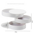 2 Pack White Nordic Style Rotating Jewellery Storage Box 4-Layer Dustproof Organiser Case with Felt Lining for Accessories and Trinkets
