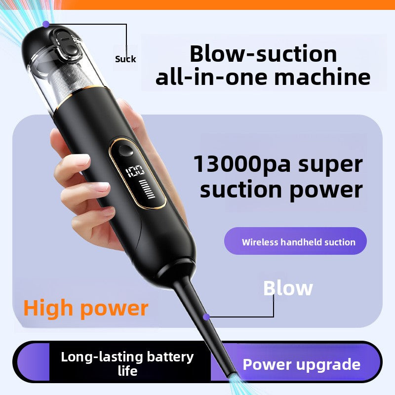 Grey 2-in-1 Cordless Handheld Car Vacuum Cleaner and Air Blower Powerful Suction Brushless Motor Portable Duster for Home and Auto