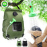 Green Portable Solar Camping Shower Bag 20L 5 Gallon Water Capacity Outdoor Bathing Bag with Removable Hose and Shower Head