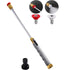 Grey High Pressure Washer Gun with 2 Spray Nozzles 19inch Long Wand Metal Garden Hose Sprayer for Car Wash Window Cleaning and Watering