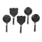 5-PCS Mini Non-Stick Egg Frying Pan Cartoon Shaped Omelette Cooker Mould for Breakfast Pancakes and Creative Cooking(Heart + plum blossom + five-pointed star + bear + tiger)