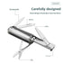 2-PCS Black 5-in-1 Foldable Stainless Steel Nail Clipper Multitool Keychain with Knife Scissors and File Portable Pocket Manicure Set