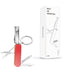 2-PCS Red 5-in-1 Foldable Stainless Steel Nail Clipper Multitool Keychain with Knife Scissors and File Portable Pocket Manicure Set