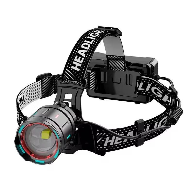 High Power 30W LED Headlamp with White Laser Long Range Zoom Motion Sensor Head Torch for Night Fishing Camping Adventure Australian Outdoor Use(Free with purchase: 3 x 18650 batteries)
