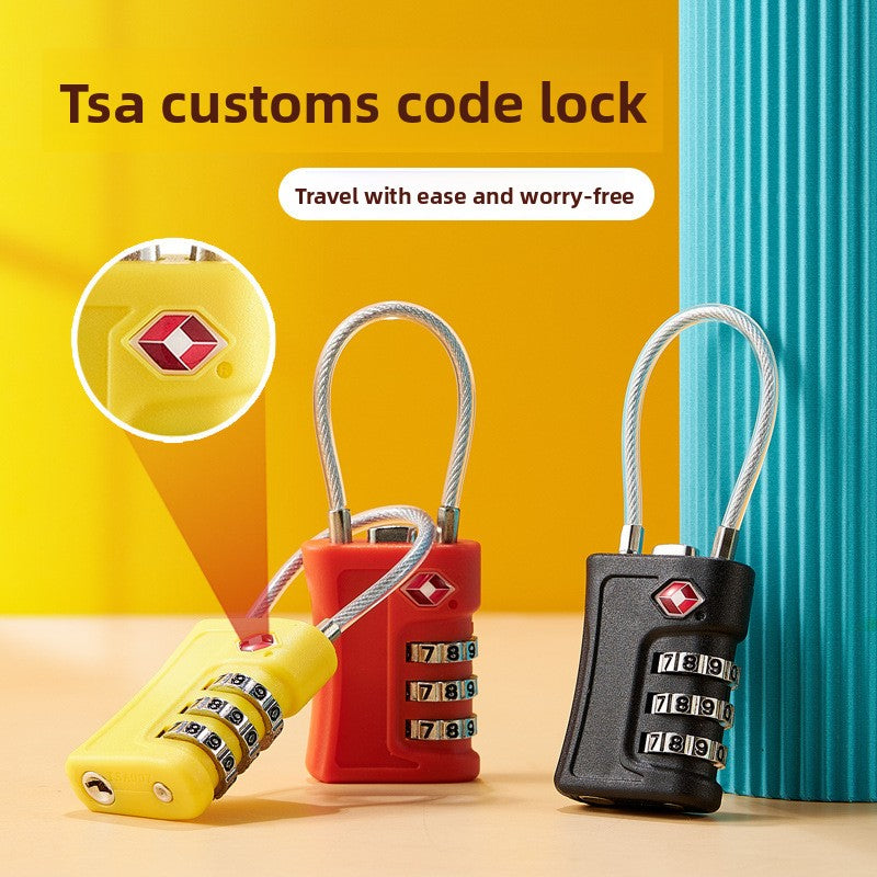 Red TSA Approved Cable Combination Padlock 3-Digit Security Lock for Travel Luggage Suitcase Gym Lockers Durable Steel Wire Australian Travel Essential