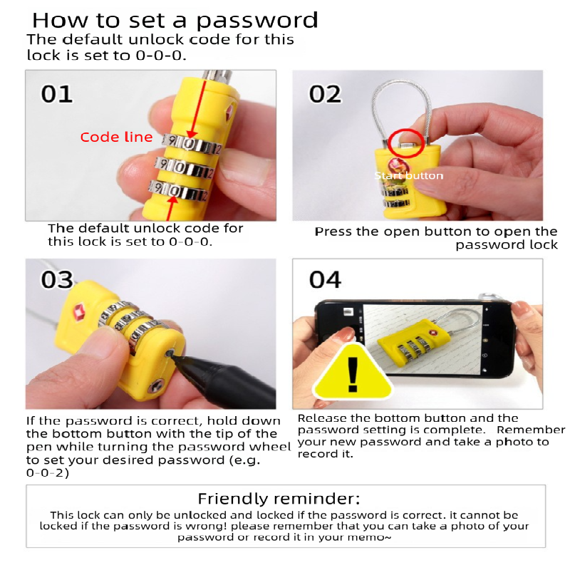 Red TSA Approved Cable Combination Padlock 3-Digit Security Lock for Travel Luggage Suitcase Gym Lockers Durable Steel Wire Australian Travel Essential