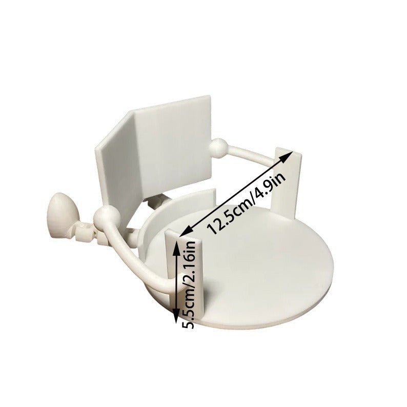 2-PCS White Novelty 3D Printed Reading Figure Toilet Roll Holder Fun Desktop Paper Stand Ornament for Bathroom Decor Unique Gift for Australian Homes