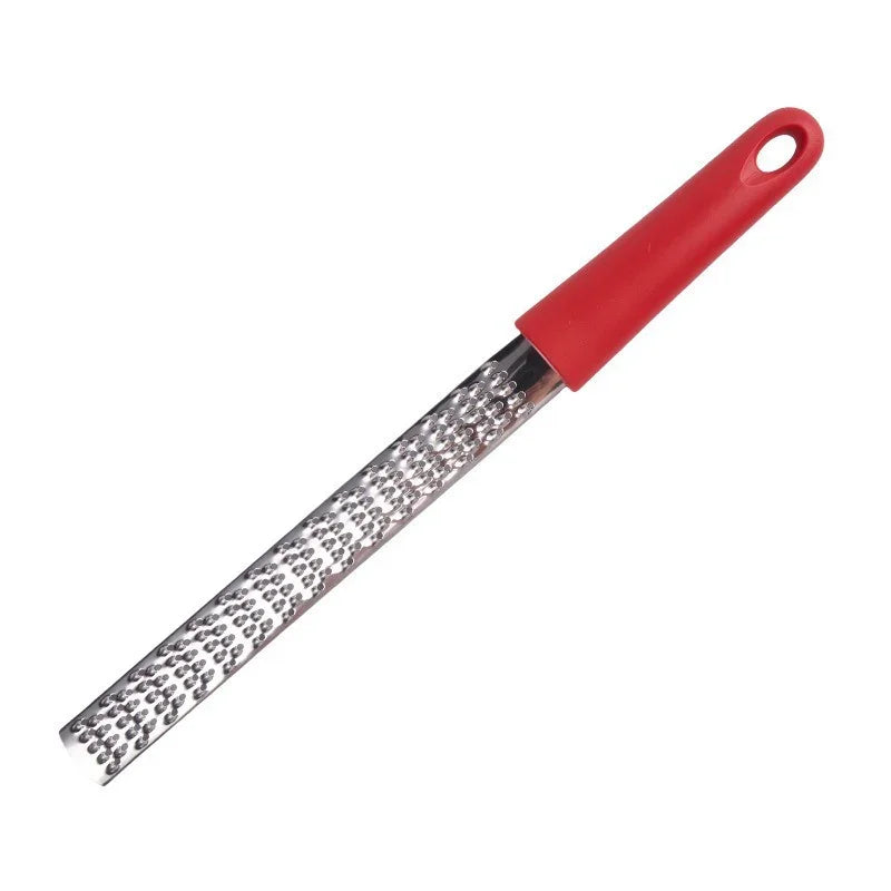 3-PCS Red Stainless Steel Lemon Zester and Cheese Grater 32cm Long Multi-functional Kitchen Grater for Citrus Ginger and Chocolate Australian Home Cooking
