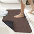 Brown Super Absorbent Diatomite Quick Dry Bath Mat 50x80cm - Non-Slip Rubber Backing for Australian Bathroom & Entryway