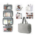 Gray Waterproof 4-Fold Hanging Toiletry Bag with Wet/Dry Separation for Australian Travel & Cosmetics