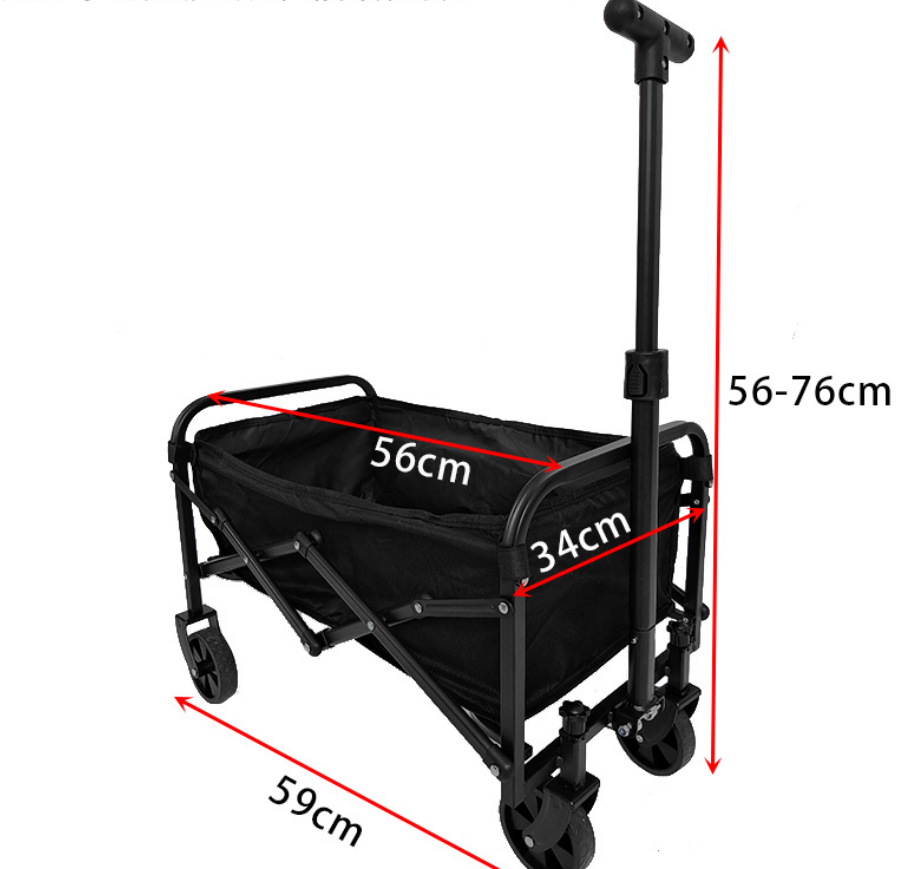 Mini Foldable Outdoor Camping & Utility Wagon with 5-Inch Wheels
