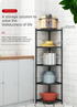 5-Tier Kitchen Corner Shelf Stand - Heavy Duty Carbon Steel Pot & Pan Organiser - Rust Resistant Freestanding Storage Rack for Small Spaces