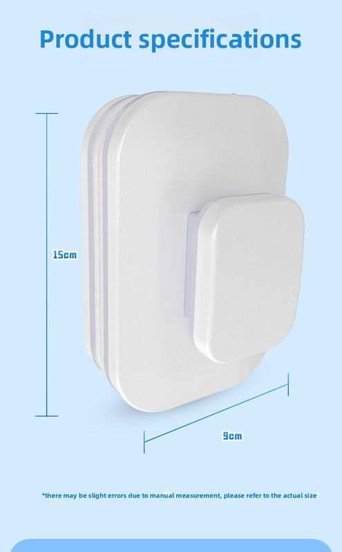 Magnetic Double Sided Window Cleaner for 15-26mm Double Glazed Glass High Rise Safety Wiper Tool White