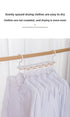 2-SET Space-Saving 6-in-1 Foldable Hanger Set Multi-Functional Closet Organizer Clothes Drying Rack with Pant Clips (White & White Clip Upgrade Edition) Ideal for Homes and Dorm Rooms