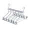 2-SET Space-Saving 6-in-1 Foldable Hanger Set Multi-Functional Closet Organizer Clothes Drying Rack with Pant Clips (Gray & Gray Clip Upgrade Edition) Ideal for Homes and Dorm Rooms