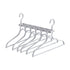 2-SET Space-Saving 6-in-1 Foldable Hanger Set Multi-Functional Closet Organizer Clothes Drying Rack with Pant Clips (Gray & Gray Clip Upgrade Edition) Ideal for Homes and Dorm Rooms