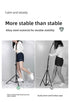 1.7m Black Tripod Stand with Phone Holder Adjustable Floor Stand for Live Streaming Vlogging Overhead Video Recording Makeup Kit with Carry Bag
