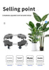Black Round Adjustable Plant Pot Caddy Stand with Wheels Heavy Duty Rolling Gas Cylinder Tray Dolly for Indoor Outdoor Patio