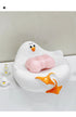 White Ceramic Seagull Soap Dish with Drainage Cute Cartoon Animal Soap Bar Holder for Bathroom Kitchen Sink Novelty Home Decor