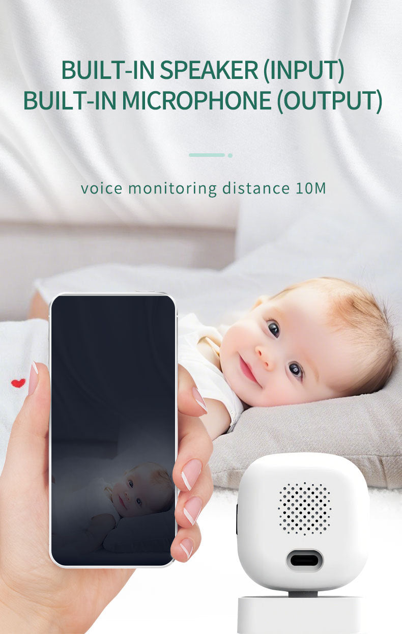 White Smart Indoor Security Camera 3MP HD WiFi Wireless Monitor with Night Vision Two-Way Audio & Motion Detection Ideal for Ba Pet & Home Office