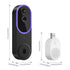 P50 Purple 1080P Wireless Video Doorbell Camera with USB Chime Smart WiFi Security System 2-Way Audio Night Vision Motion Detection IP65 Waterproof