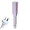 32mm French Style Hair Waver Curler Mermaid Waves Iron V-Shape Barrel Negative Ion Fast Heating Styling Tool Purple AU Plug