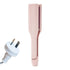 32mm French Style Hair Waver Curler Mermaid Waves Iron V-Shape Barrel Negative Ion Fast Heating Styling Tool Pink AU Plug