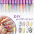 12 Piece Nail Art Graffiti Pen Set Acrylic Fine Tip Paint Markers for DIY Manicure & Salon Designs Waterproof Quick Dry