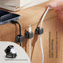 Black 6-Pack Magnetic Cable Organiser Clips Desktop Cord Management for Phone Charger USB Cable Holder