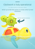 Three-Piece Wind-Up Swimming Turtle Bath Toy Set (Yellow, Green, and Blue Colors), Adorable Floating Turtle Combo, Fun Water Play Toy, Ideal Gift for Infants and Toddlers