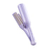 32mm French Style Deep V Hair Waver Mermaid Curls Iron Fast Heating Ceramic Styling Tool for Big Waves Purple AU Plug