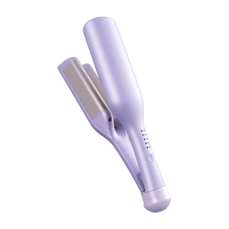 32mm French Style Deep V Hair Waver Mermaid Curls Iron Fast Heating Ceramic Styling Tool for Big Waves Pink AU Plug