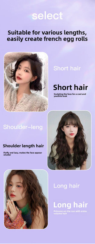 32mm French Style Deep V Hair Waver Mermaid Curls Iron Fast Heating Ceramic Styling Tool for Big Waves Pink AU Plug