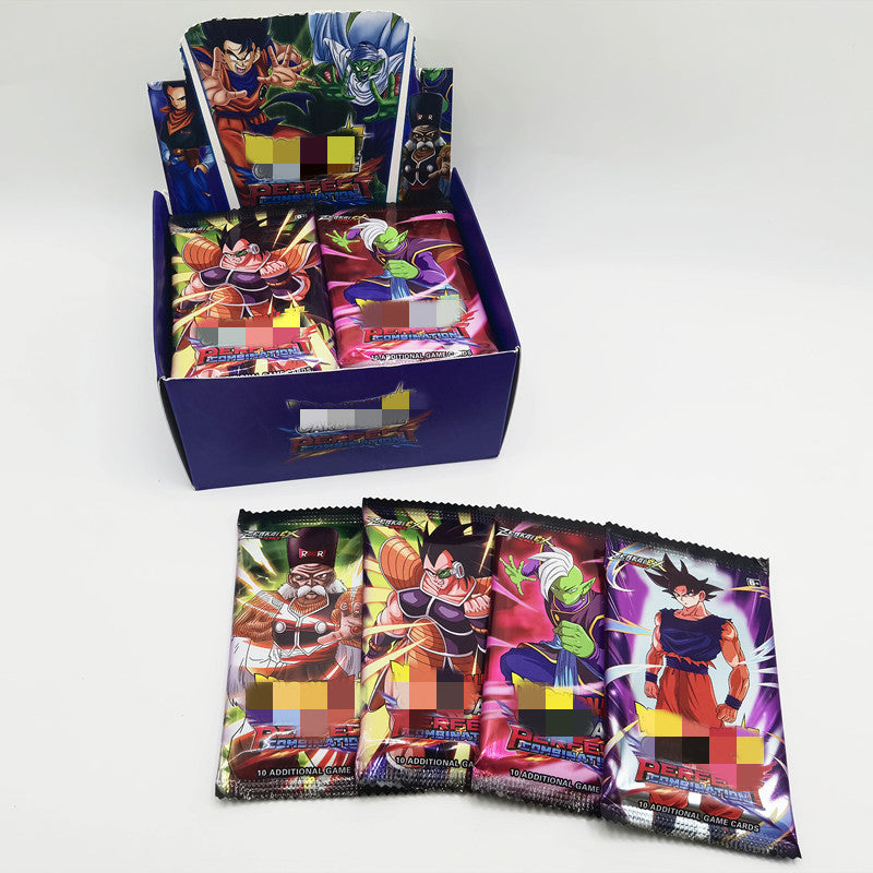 Dragon Ball Themed Trading Card Game 300 Pieces Booster Box Set Anime Battle Collectibles Featuring Goku Vegeta and Majin Buu for Kids and Fans