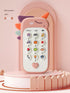 Unicorn Ba Toy Phone Music & Light Learning Mobile Teether for Toddlers Interactive English Educational Gift Pink