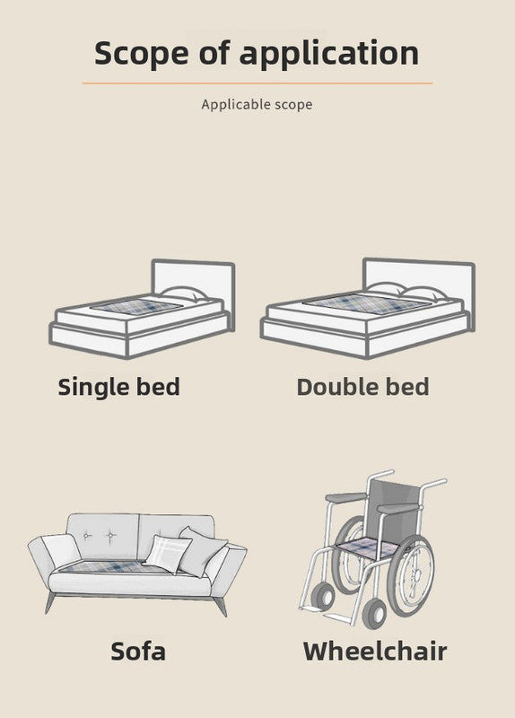 Washable Incontinence Bed Pad 150x200cm Reusable Waterproof Mattress Protector with Non-Slip Backing 4-Layer Absorbent Underpad for Elderly and Adults Dark Brown