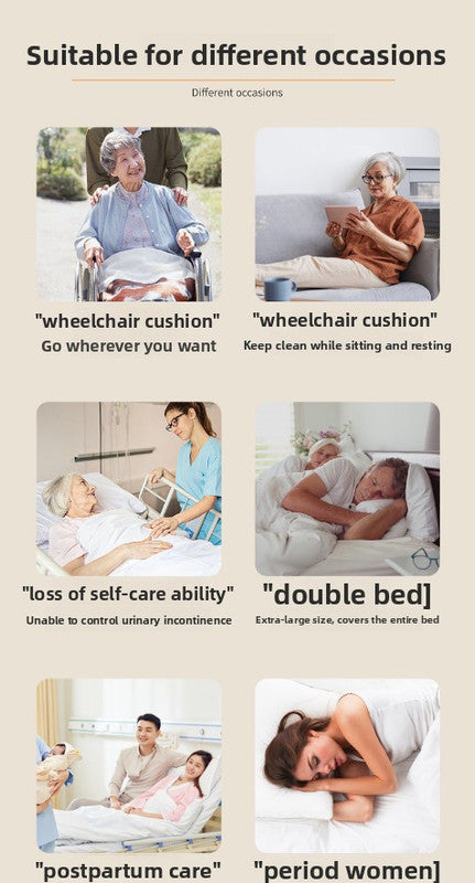 Washable Incontinence Bed Pad 150x200cm Reusable Waterproof Mattress Protector with Non-Slip Backing 4-Layer Absorbent Underpad for Elderly and Adults Smoky gray