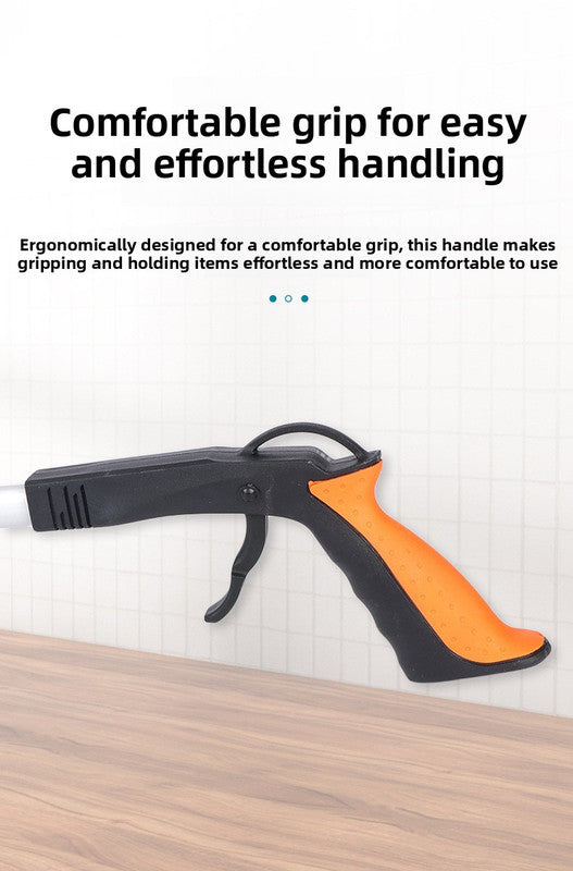 Blue and Black Handle Foldable Grabber Reacher Tool - 83cm Aluminium Litter Picker with Magnetic Tip - Lightweight Mobility Aid for Garden & Home Rubbish Cleanup