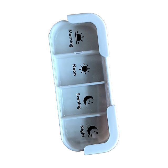 Weekly Pill Organiser Pink Tower - 7 Day Medicine Storage Box with 4 Daily Compartments (Morning, Noon, Evening, Night) - Portable Slide-Out Trays for Vitamins & Supplements