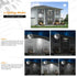 Solar Outdoor Security Lights Motion Sensor 210 LED - 3 Adjustable Heads Flood Light with Remote Control IP65 Waterproof for Garden Garage & Yard