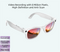 Smart AI Camera Glasses White Frame with Red Mirror Lenses - 8MP HD Video Recording with EIS Stabilization - Bluetooth Audio, WiFi Transfer & AI Voice Control - Stylish Eyewear for Sports & Travel