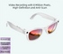 Smart AI Camera Glasses White Frame with Red Mirror Lenses - 8MP HD Video Recording with EIS Stabilization - Bluetooth Audio, WiFi Transfer & AI Voice Control - Stylish Eyewear for Sports & Travel