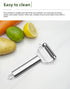 Premium Stainless Steel Dual Peeler & Julienne Cutter - 2-in-1 Vegetable Slicer with Swivel Blade - Heavy Duty Multi-Function Kitchen Tool for Potatoes, Carrots & Fruit