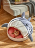 Novelty Shark Pet Cave Bed Enclosed Cozy Sleeping Nest for Cats and Small Dogs Soft Flannel Year Round Comfort Light Blue S Size