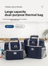 Large Insulated Cooler Bag Thermal Lunch Tote 16L Capacity with Adjustable Shoulder Strap for Picnics Camping & Work Navy Blue