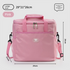 Large Insulated Cooler Bag Thermal Lunch Tote 16L Capacity with Adjustable Shoulder Strap for Picnics Camping & Work Pink