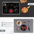 Silicone Stove Top Cover 71x50x0.3cm Heat Resistant Electric Cooktop Protector Mat for Kitchen Benchtop and Laundry Black