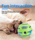 2 Pack Interactive Dog Giggle Ball Set 11cm - Green Wobble Sound Toy & White Glow in the Dark Luminous Ball - No Batteries Required for Small to Medium Dogs