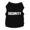 2 Pack "SECURITY" Printed Dog Vest Size M - Black Cotton Pet T-Shirt - Lightweight Summer Tank Top for Small Dogs & Cats - Fun Novelty Puppy Apparel (45cm Chest)